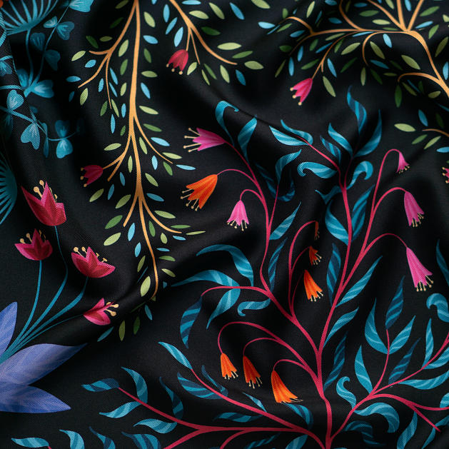 le-chale-bleu-silk-twill-scarf-the-tigers-bride-happy-black-5