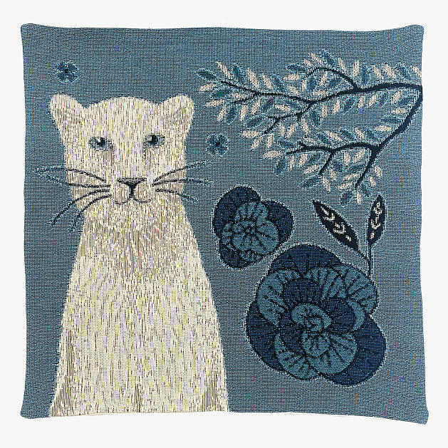 lechalebleu-pillow-cover-the-panther-blue-gray-2