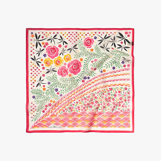 LE-CHALE-BLEU-silk-and-cotton-scarf-roses-and-dragonflies-joy-1