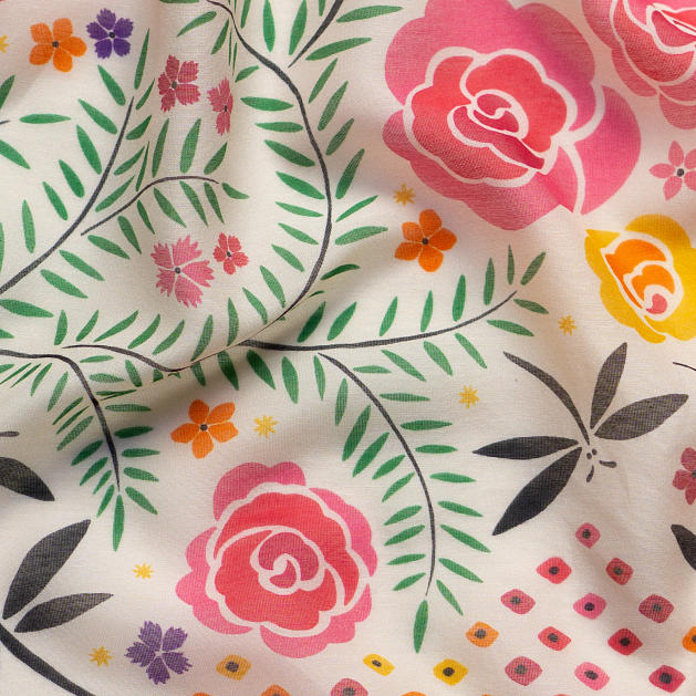 LE-CHALE-BLEU-silk-and-cotton-scarf-roses-and-dragonflies-joy-8