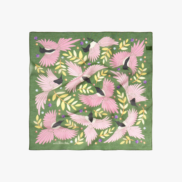 LE-CHALE-BLEU-silk-and-cotton-scarf-the-treasure-hunters-olive-1