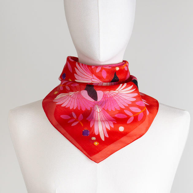 LE-CHALE-BLEU-silk-and-cotton-scarf-the-treasure-hunters-red-5