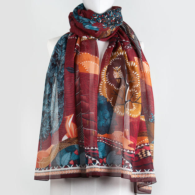 LE-CHALE-BLEU-silk-and-cotton-stole-the-boreal-forest-sienna-3