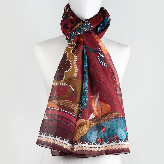 LE-CHALE-BLEU-silk-and-cotton-stole-the-boreal-forest-sienna-4