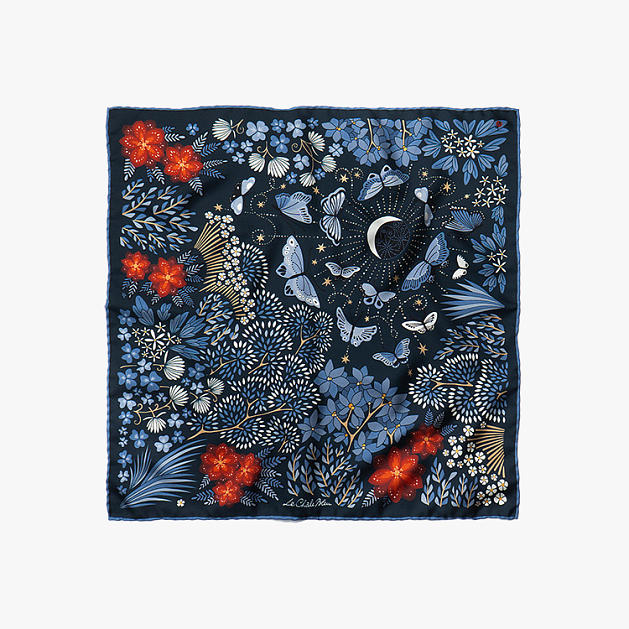 LE-CHALE-BLEU-silk-twill-bandana-the-moon-butterfly-denim-1