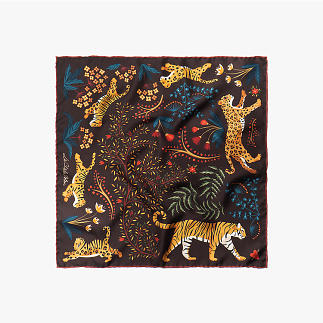 LE-CHALE-BLEU-silk-twill-bandana-the-tigers-bride-chocolate-1
