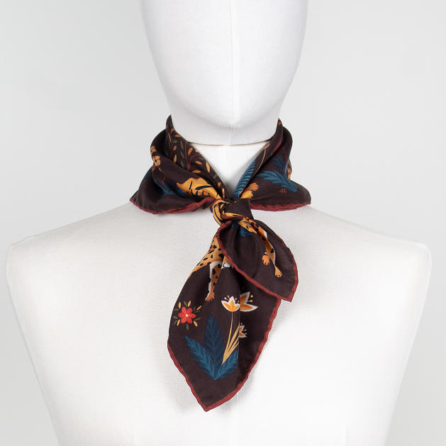 LE-CHALE-BLEU-silk-twill-bandana-the-tigers-bride-chocolate-4