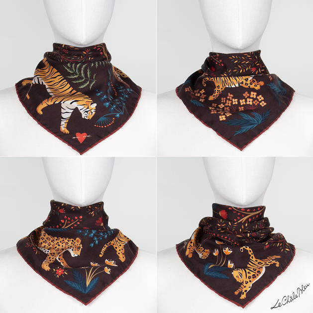 LE-CHALE-BLEU-silk-twill-bandana-the-tigers-bride-chocolate-5
