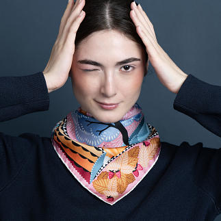 LE-CHALE-BLEU-silk-twill-bandana-the-voyage-into-the-boreal-forest-pink-twilight-0