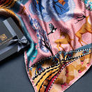 LE-CHALE-BLEU-silk-twill-bandana-the-voyage-into-the-boreal-forest-pink-twilight-6