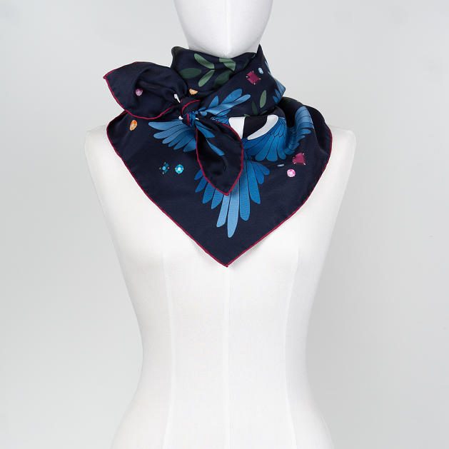 le-chale-bleu-silk-twill-scarf-the-treasure-hunters-midnight-burgundy-2